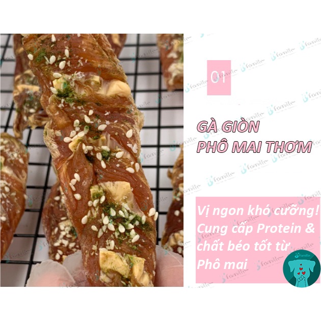 [CHESSE]Đồ Ăn Vặt JFamille, Ức Gà Nướng Phô Mai, Treat Thơm Ngon, Bổ Sung Protein, Chất Béo Tốt. JF123