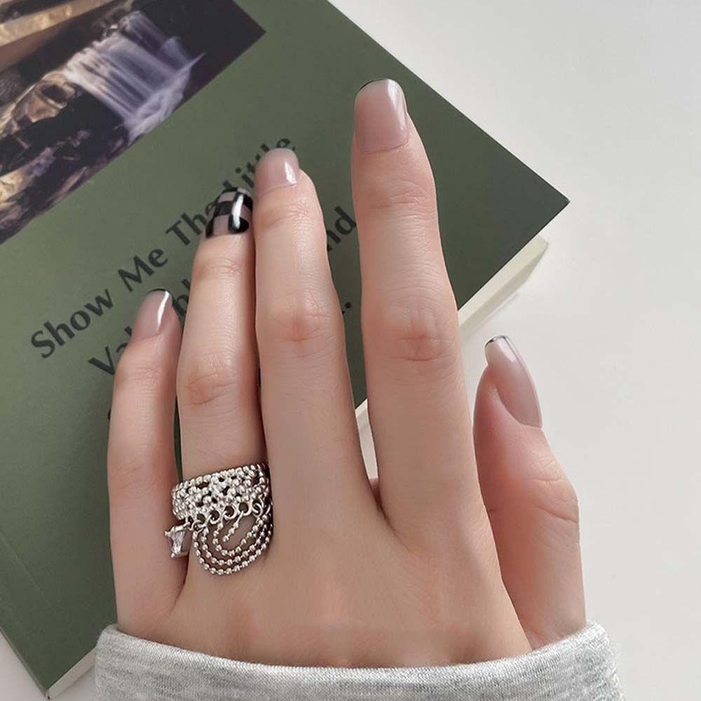 Nhẫn Dây Xích Phong Cách Gothic Cá Tính
