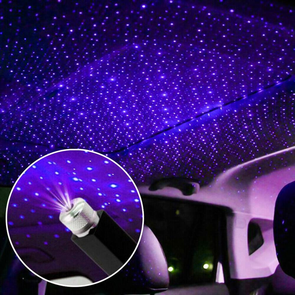 Đèn LED USB Chiếu Ánh Sáng Xanh Hình Bầu Trời Sao Trang Trí Nội Thất Xe Hơi