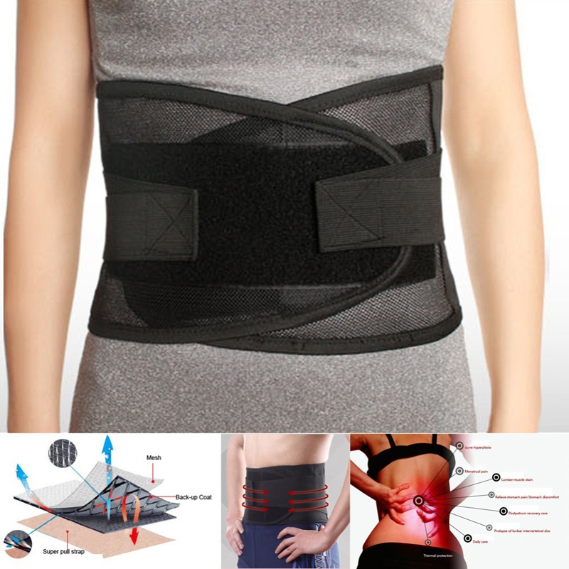 Đai đeo hỗ trợ lưng/ dây nịt giảm đau thoáng khí tiện lợi