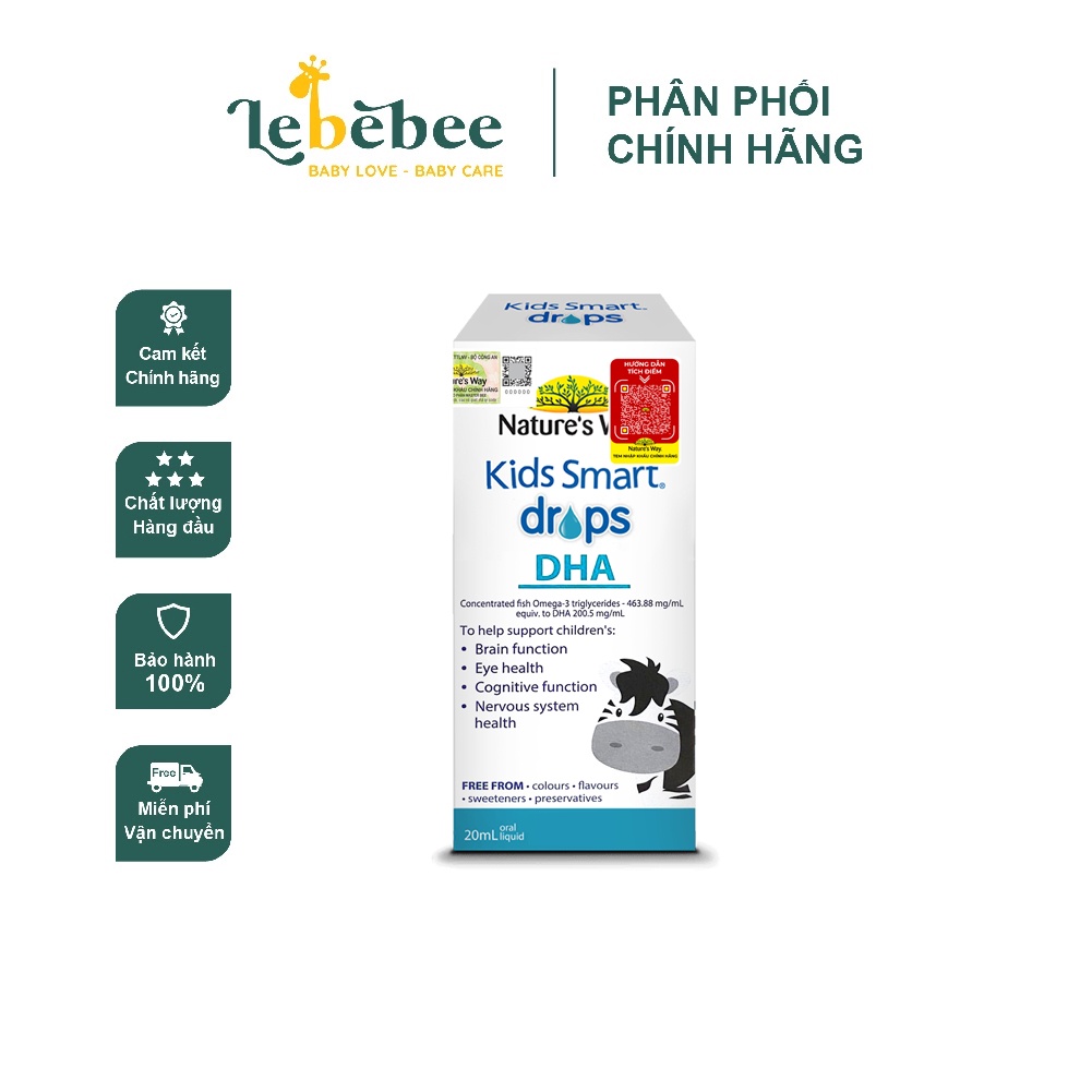 DHA cho bé Nature's Way Kids Smart Drops DHA  20ml
