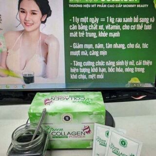 Combo 5 hộp Diệp lục Collagen hộp 30 gói