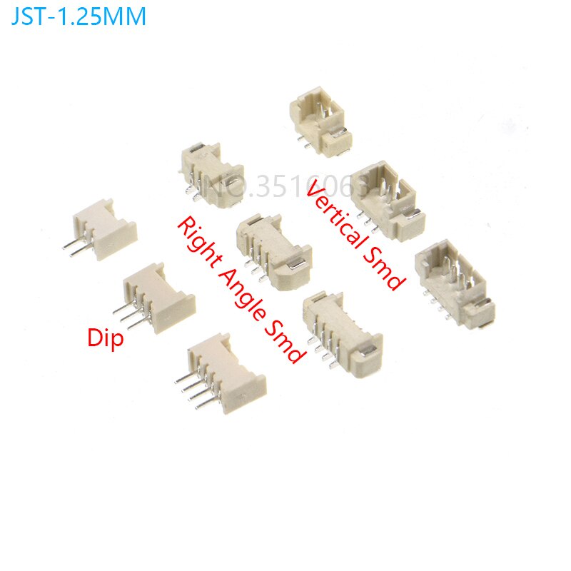 Bộ 10 đầu chip pin dip/ góc phải 1.0 1.25 1.5 2.0 2.54 SH/JST/ZH/PH/XH 1.25MM 2.0MM 2.54MM SMD 2/3/4/5/6/7/8/9/P