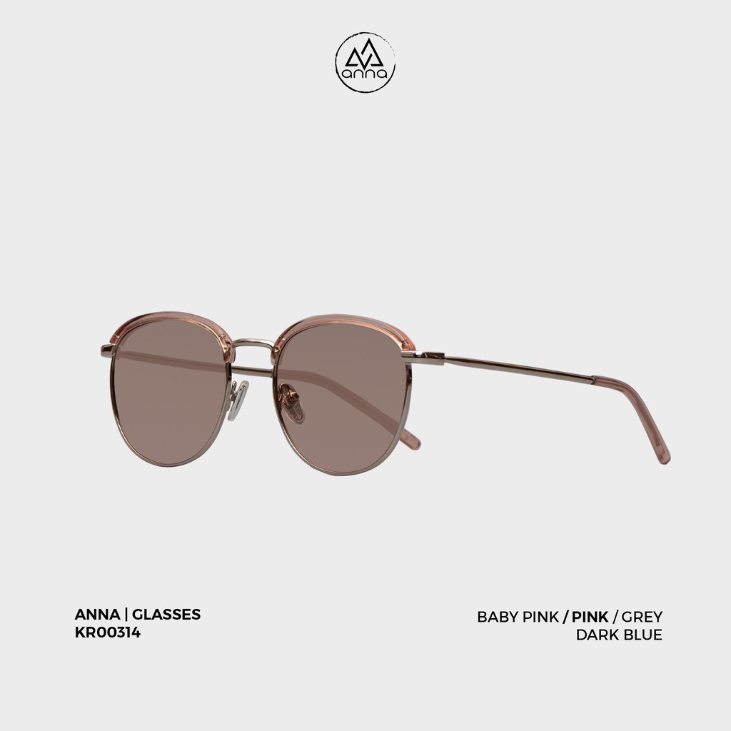 Kính mát nam nữ thời trang ANNA dáng tròn gọng kim loại mắt râm chống tia UV RCT007 (32006) | BigBuy360 - bigbuy360.vn