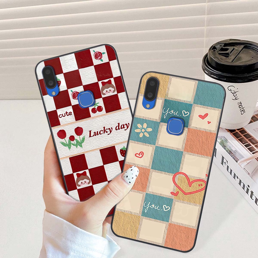 Ốp Vivo V11 / V11i caro trái tim cá tính, thời trang siêu đẹp, siêu phong cách