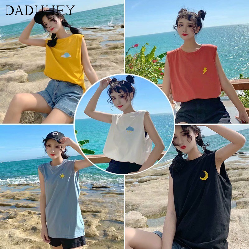 Áo thun ngắn dáng rộng cộc tay phong cách mùa hè Hàn Quốc