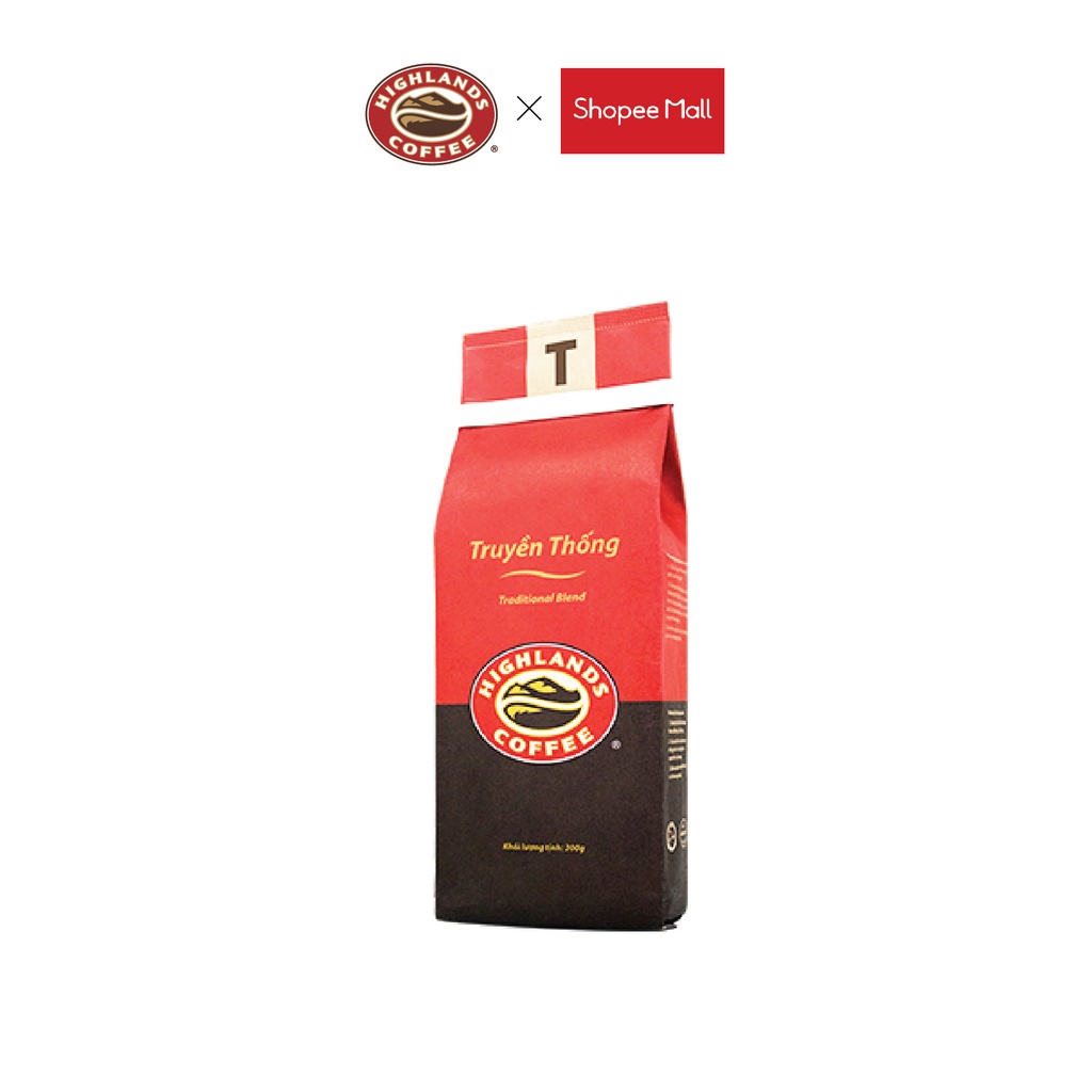 Combo 2 gói Cà phê rang xay Truyền thống Highlands Coffee 200g/gói