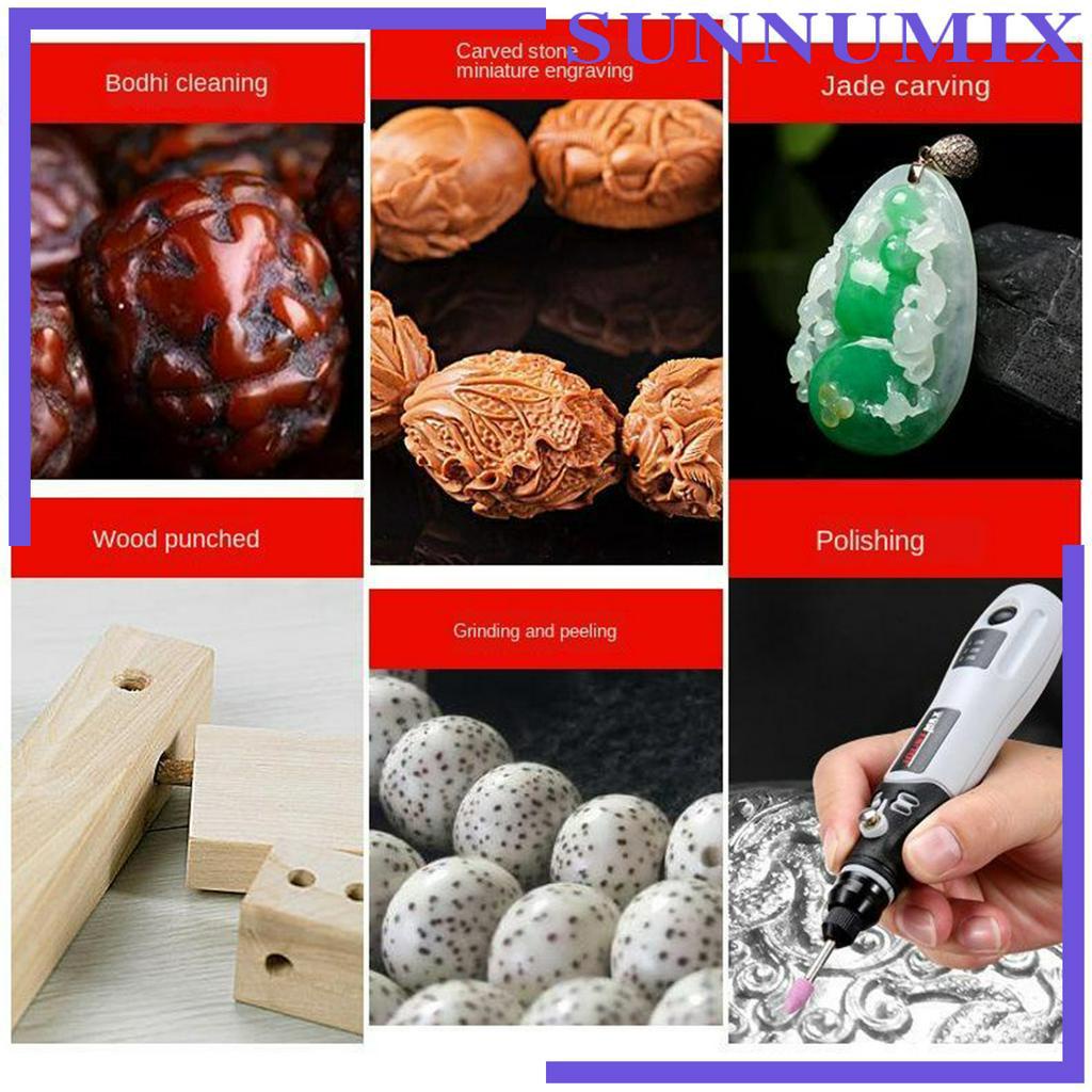 Bộ Bút Khắc Điện Mini Bằng Ngọc Bích Chuyên Dụng