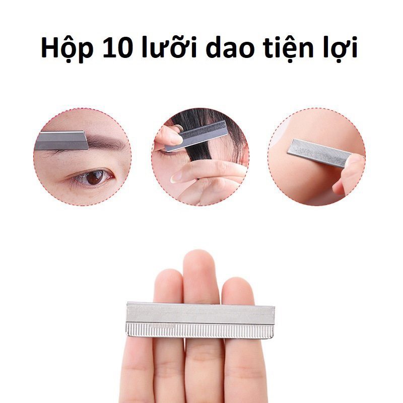 Dao lam cạo lông mày ,Bộ 10 dao cạo ,Dao tỉa chân mày chuyên nghiệp Feiruisha chuyên dùng cho các Mkeup