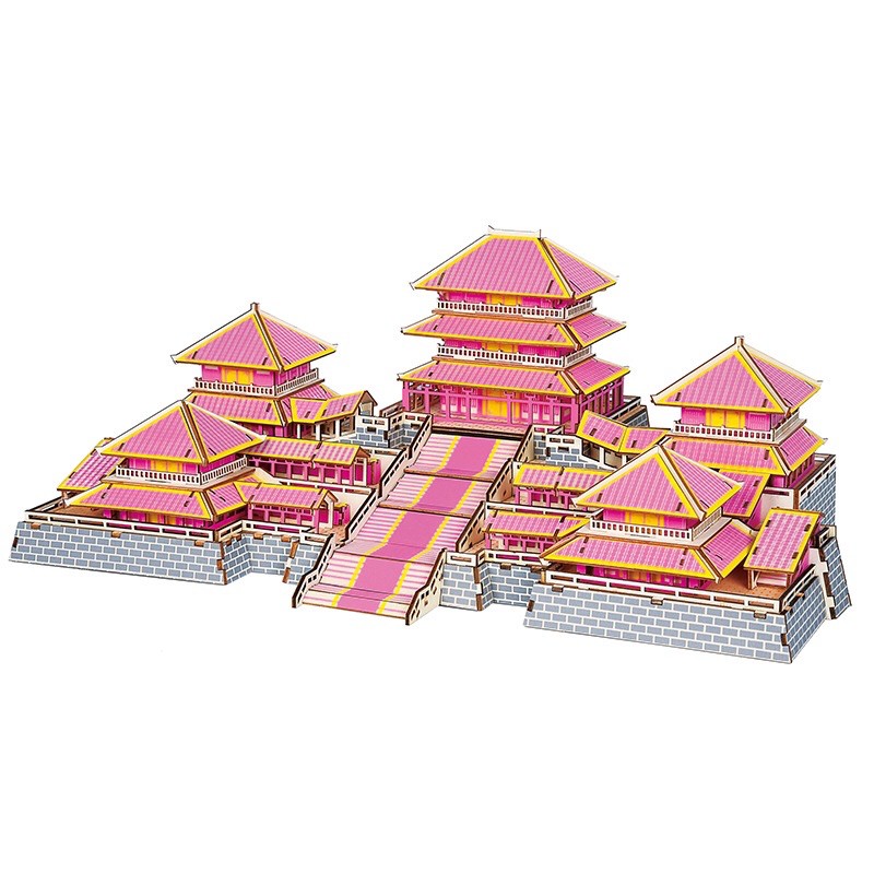 Mô hình 3d Gỗ, lắp ráp tòa nhà Epang Palace, đồ chơi xếp hình