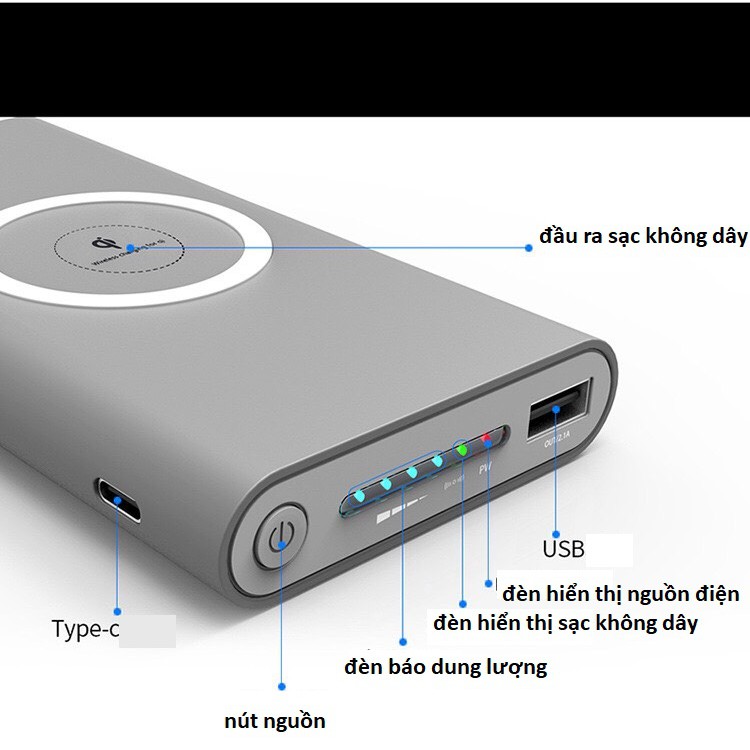 [RẺ VÔ ĐỊCH] Sạc Dự Phòng không dây thế hệ mới 10000mah CÓ SẴN