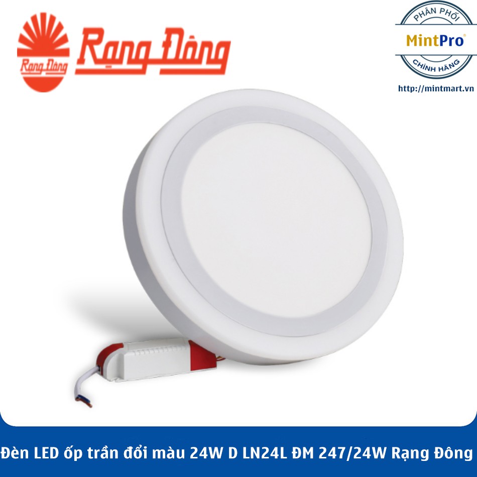 Đèn LED ốp trần đổi màu 24W D LN24L ĐM 247/24W Rạng Đông - Hàng Chính Hãng