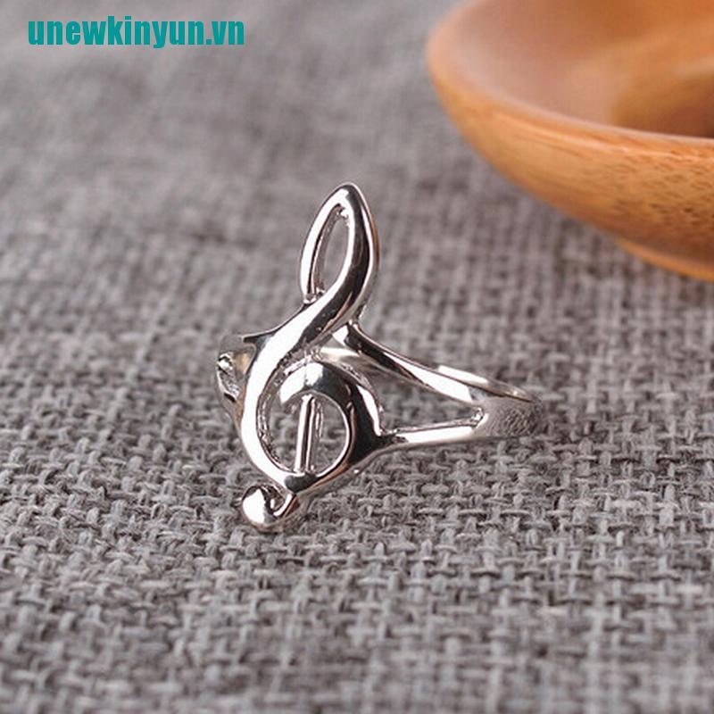 Y●Nhẫn Bạc Hình Nốt Nhạc Thời Trang