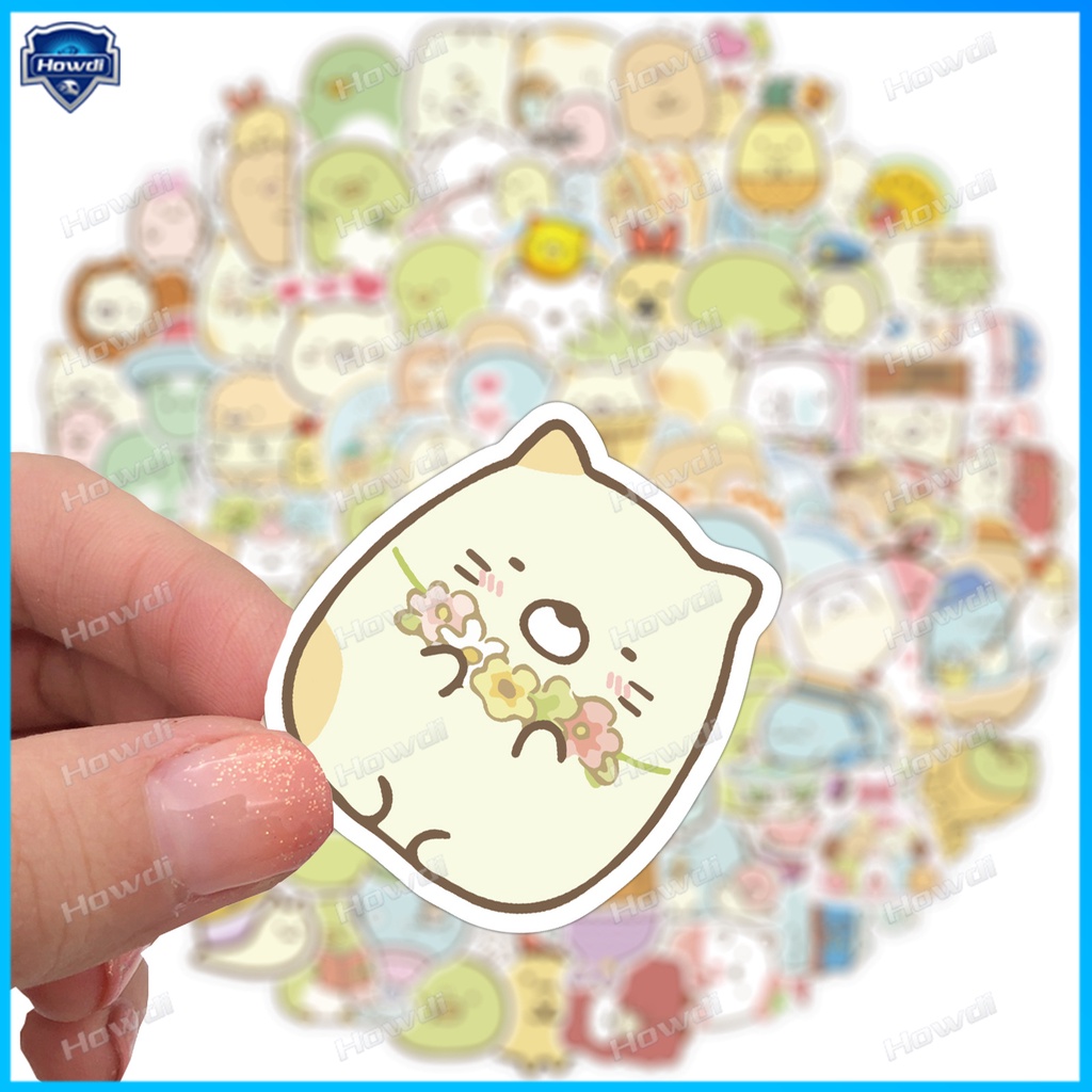 Miếng Dán Hoạt Hình Sumikkogurashi Chống Thấm Nước Trang Trí Mũ Bảo Hiểm