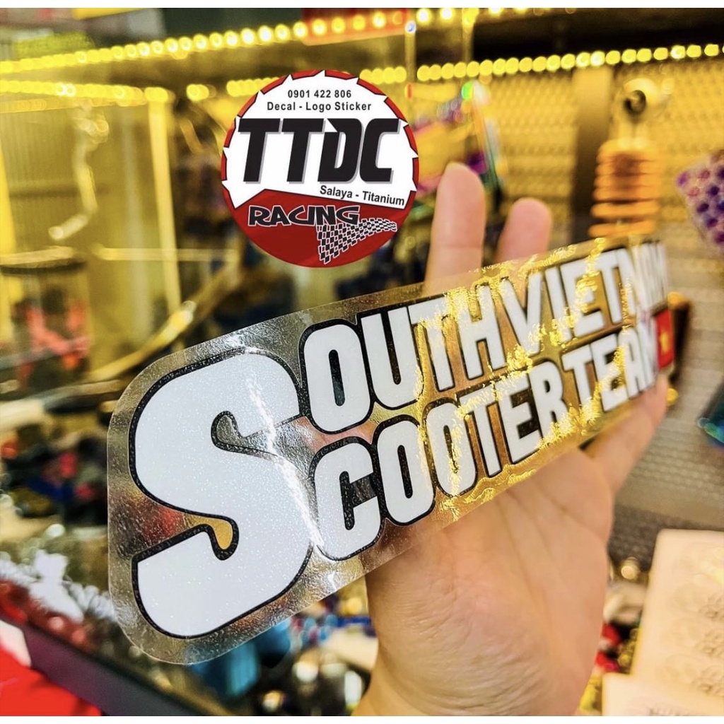 Tem Decal Logo Sticker SouthVietNam Phản Quang tem nổi trên mọi nền xe ✌