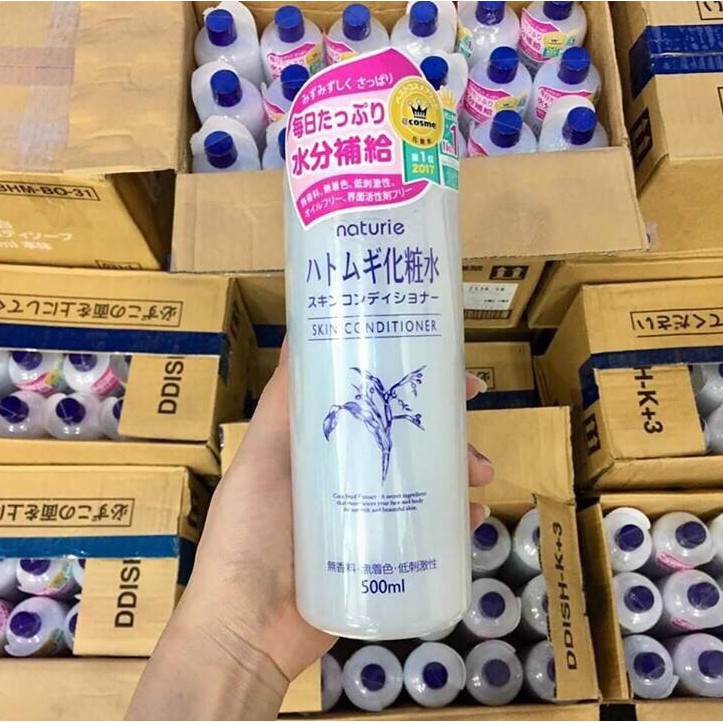 Toner Naturie Hatomugi Skin Conditioner 500ml dưỡng ẩm làm trắng