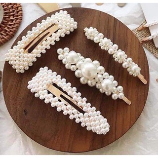 Set 4 Kẹp Tóc Ngọc Trai Nhân Tạo Siêu Sang Chảnh Cho Các Nàng Điệu - phụ kiện làm tóc cô dâu dạ tiệc đáng yêu
