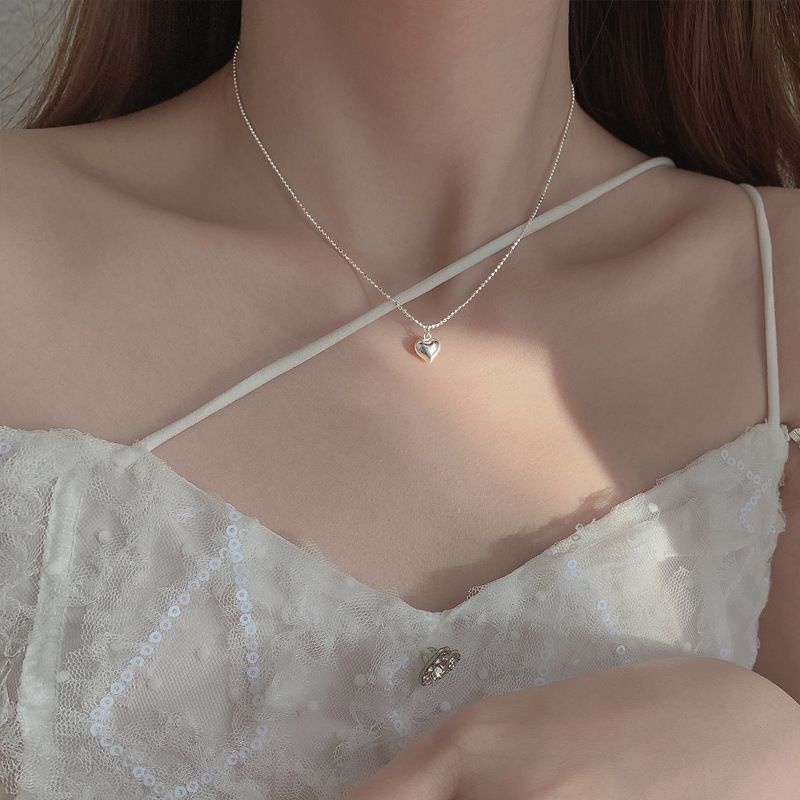 Dây chuyền bạc S925 - Vòng cổ nữ bạc Ý hình trái tim nhỏ Baby Heart dễ thương, xinh xắn ZAZA accessories DC0089