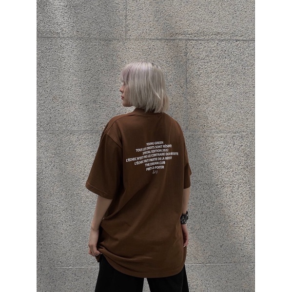 Áo Thun Young Green PRÊT-À-PORTER - Chất liệu 100% thun cotton vải 250gsm