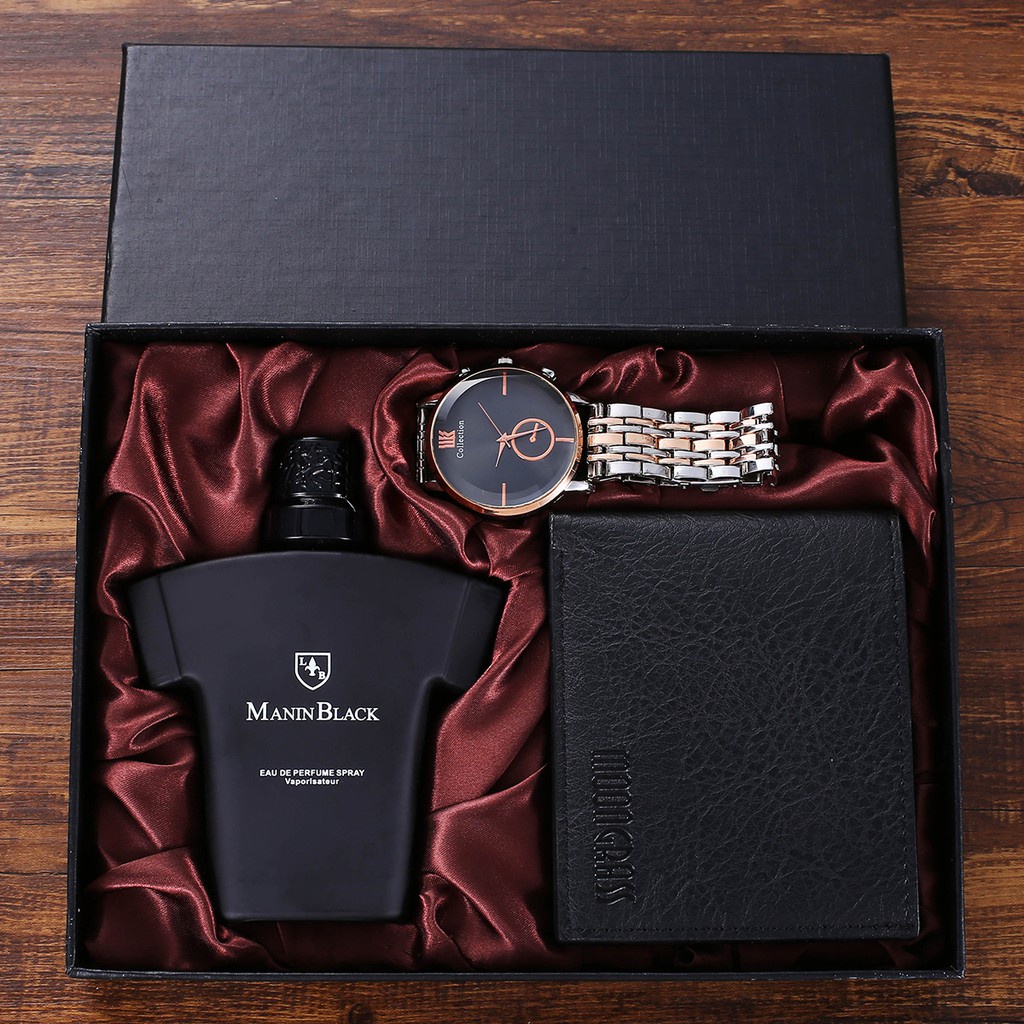 Quà tặng nam MANIN BLACK - Bộ quà tặng sinh nhật, valentine thời trang cao cấp cho nam