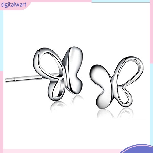 Cặp khuyên tai mạ bạc hình bướm thời trang cá tính sang trọng dành cho nữ