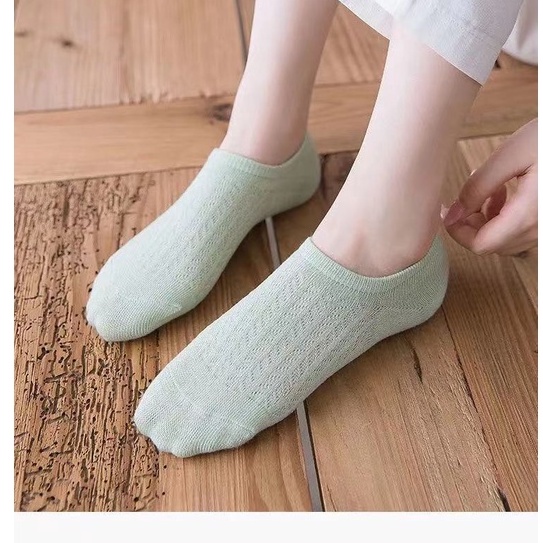 Tất nữ cổ ngắn thời trang cao cấp len gân Hàn Quốc phong cách giấu mềm mại thoải mái M45
