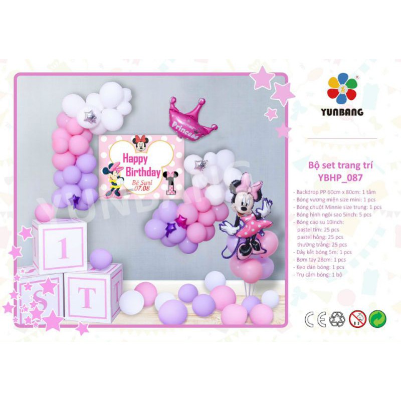 SET BÓNG SINH NHẬT CHUỘT MICKEY THÔI NÔI BÉ