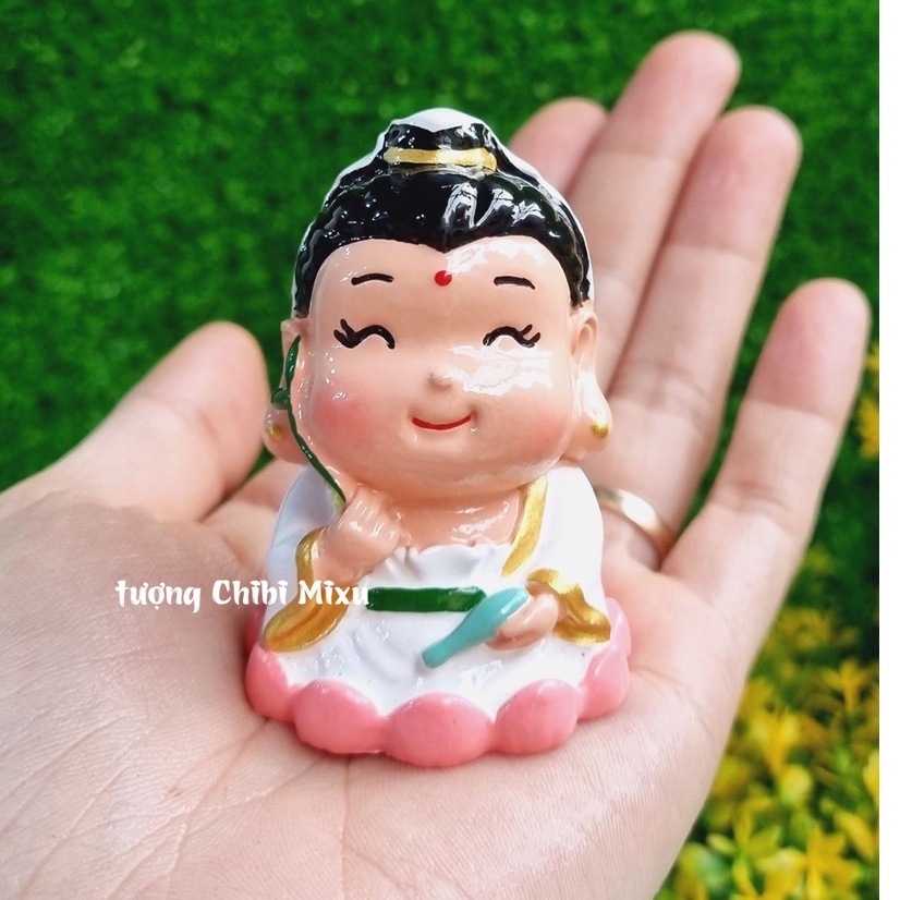 Tượng chibi Quan Âm mẫu đẹp 6cm