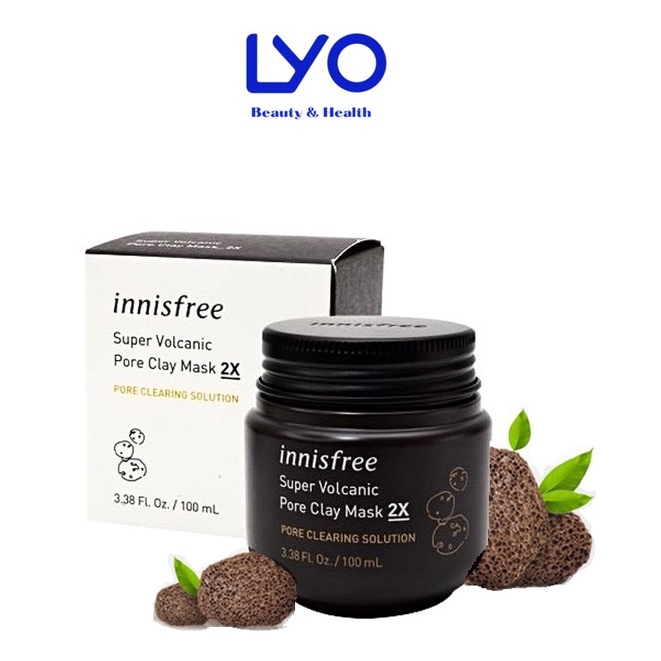 Mặt Nạ đất sét tro núi lửa Innisfree Super Volcanic Pore Clay Mask 2X