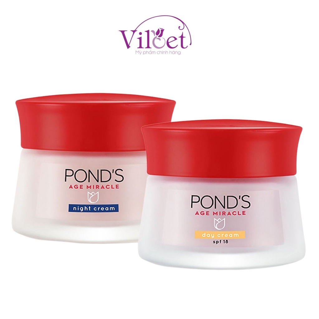 Kem chống lão hóa dưỡng da mặt Pond's Age Miracle ban ngày & đêm 50g - Shop Viloet
