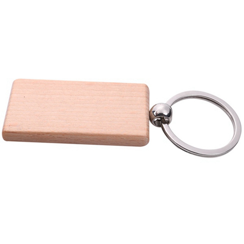 Set 25 Móc Khóa Bằng Gỗ Trơn Diy