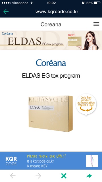 serum tế bào gốc Eldas chính hãng Coẻana