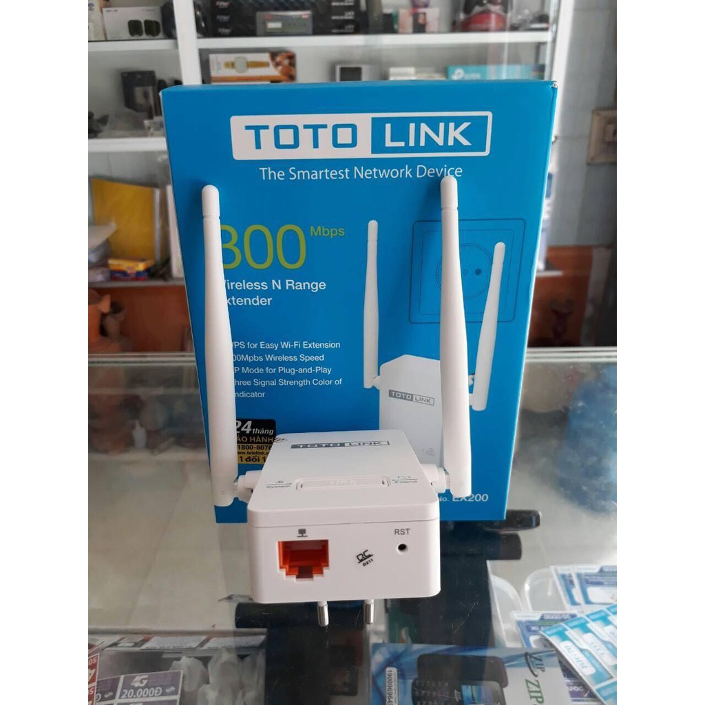 [Hàng Chính Hãng] Bộ Kích Sóng Wifi Repeater 300Mbps Totolink EX200