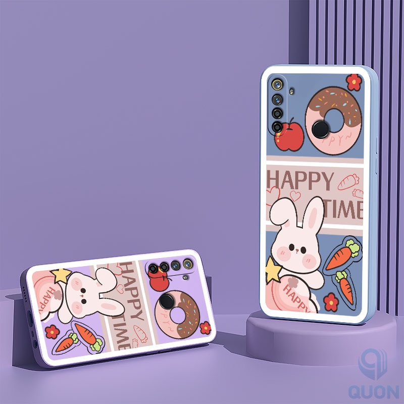 Ốp Điện Thoại TPU Mềm Hình Thỏ/Bánh Donut Cho Realme 5 6 7 pro 5i 6i 7i C17