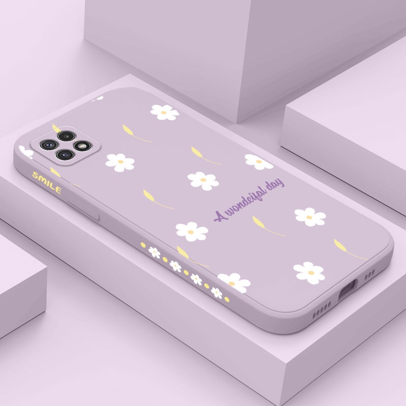 Ốp Điện Thoại Mềm Họa Tiết Hoa Cúc Nhỏ Sáng Tạo Bảo Vệ Toàn Diện Cho Samsung Galaxy A22 A12 4G 5G A02 A02S