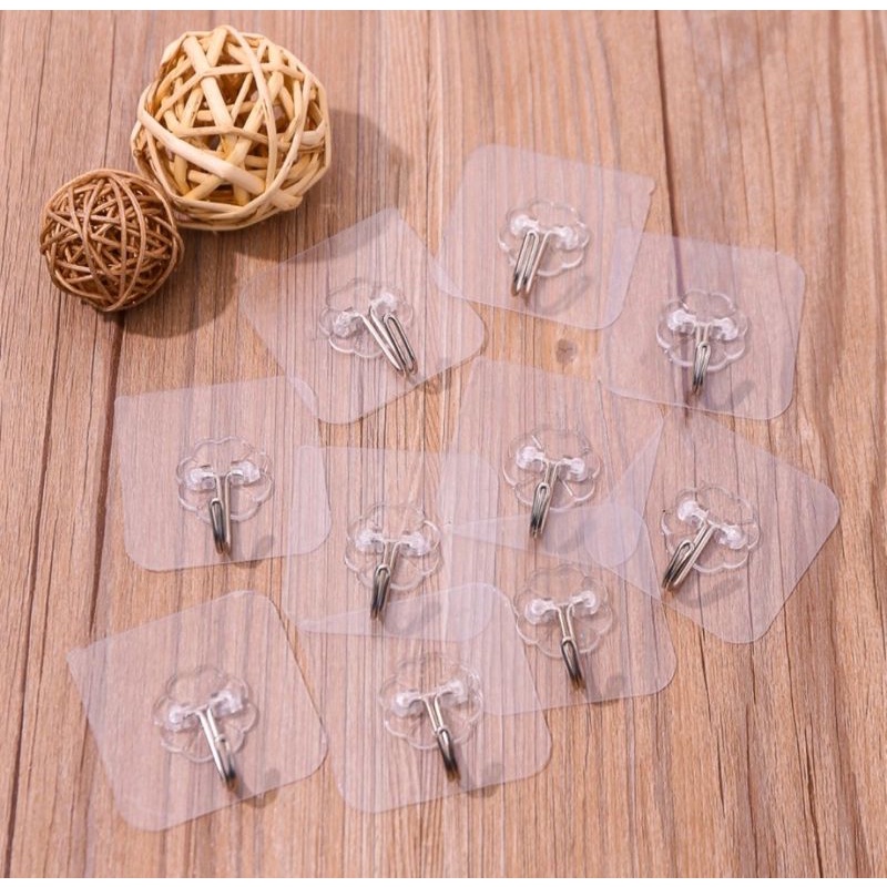 Móc Dán Tường Siêu Dính Trong Suốt Chịu Lực Tốt Treo Tường