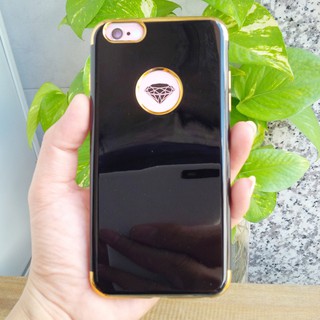 [Mã ELHAJULY giảm 6% đơn 50K] ốp lưng đen bóng mạ 2 đầu iphone 7 plus