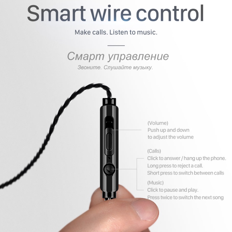 Tai nghe nhét tai Hoco 3.5mm âm thanh Hifi sống động chất lượng cao tiện dụng