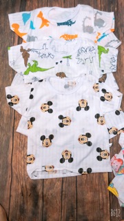 Bộ cotton giấy cho bé cộc tay ( combo 100k/5b)