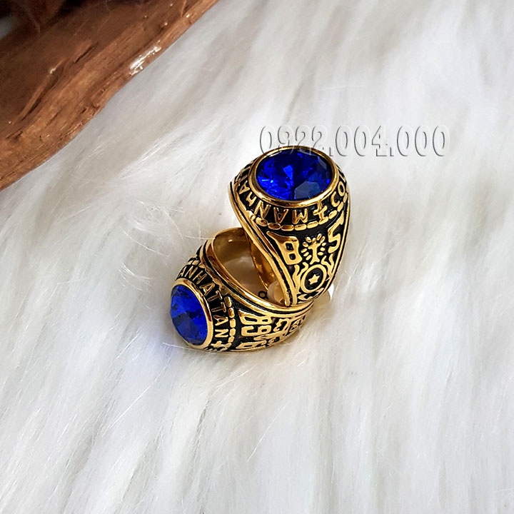 Nhẫn mỹ bảng trung thép titan không gỉ. nhẫn nam 1968.