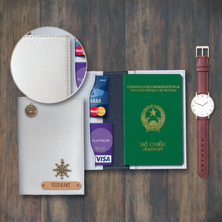 Bao bọc passport trắng retro + 20 màu đẹp khác