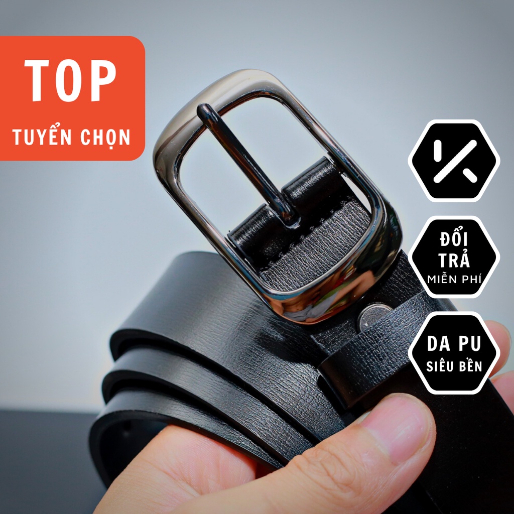 Thắt Lưng Nam Da Phong Cách Hàn Quốc Cao Cấp, Dây Nịt Lưng Da PU ForD Kuu Studio Màu Đen Đẹp Nam Nữ - Thắt Lưng ForD