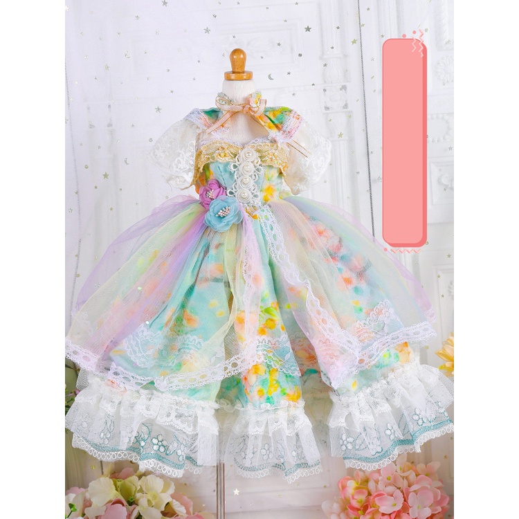 Bộ váy và mũ dành cho búp bê Barbie BJD 60cm 1/3 SD