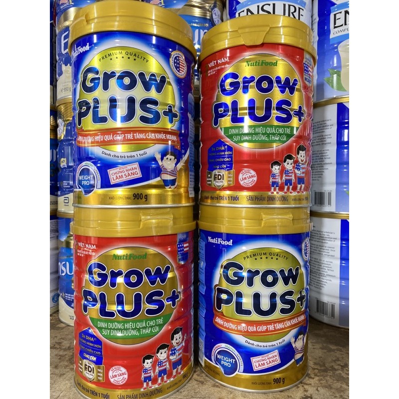 Sữa Bột Grow Plus + Nutifood Hộp Thiếc 900g