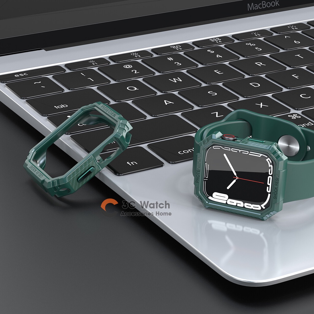 Ốp Bảo Vệ Bằng Sợi Carbon Cho Đồng Hồ Thông Minh apple watch 44mm 40mm 45mm 41mm iWatch 8 7 6 5 4 3 2