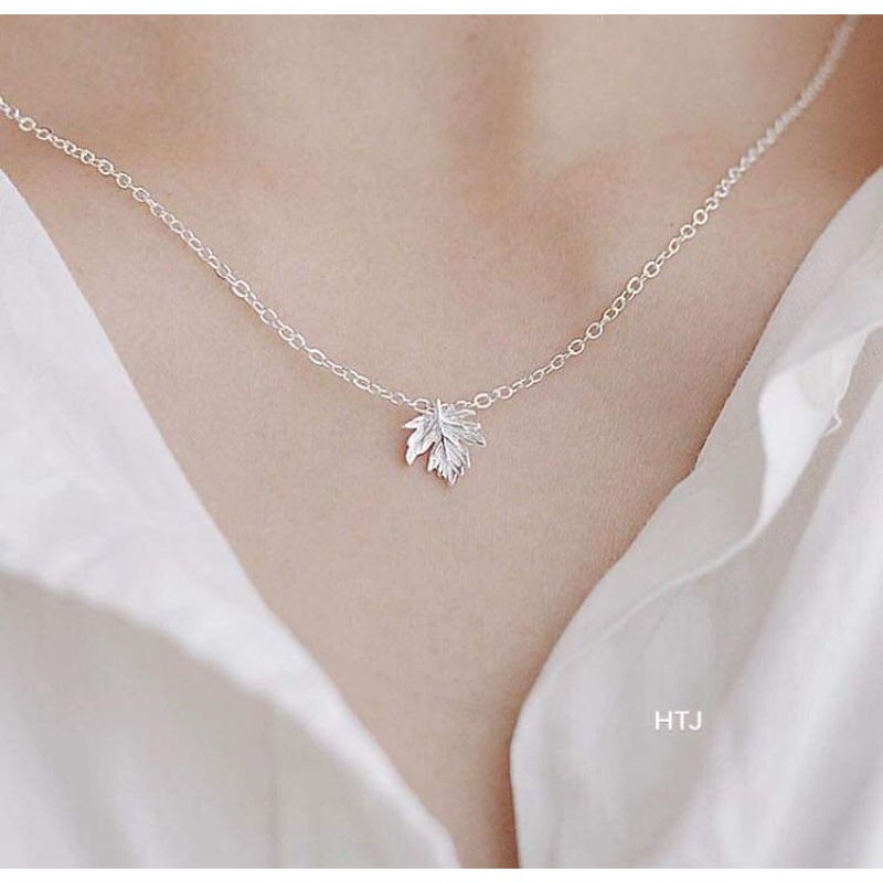 DÂY CHUYỀN LÁ PHONG BẠC TA