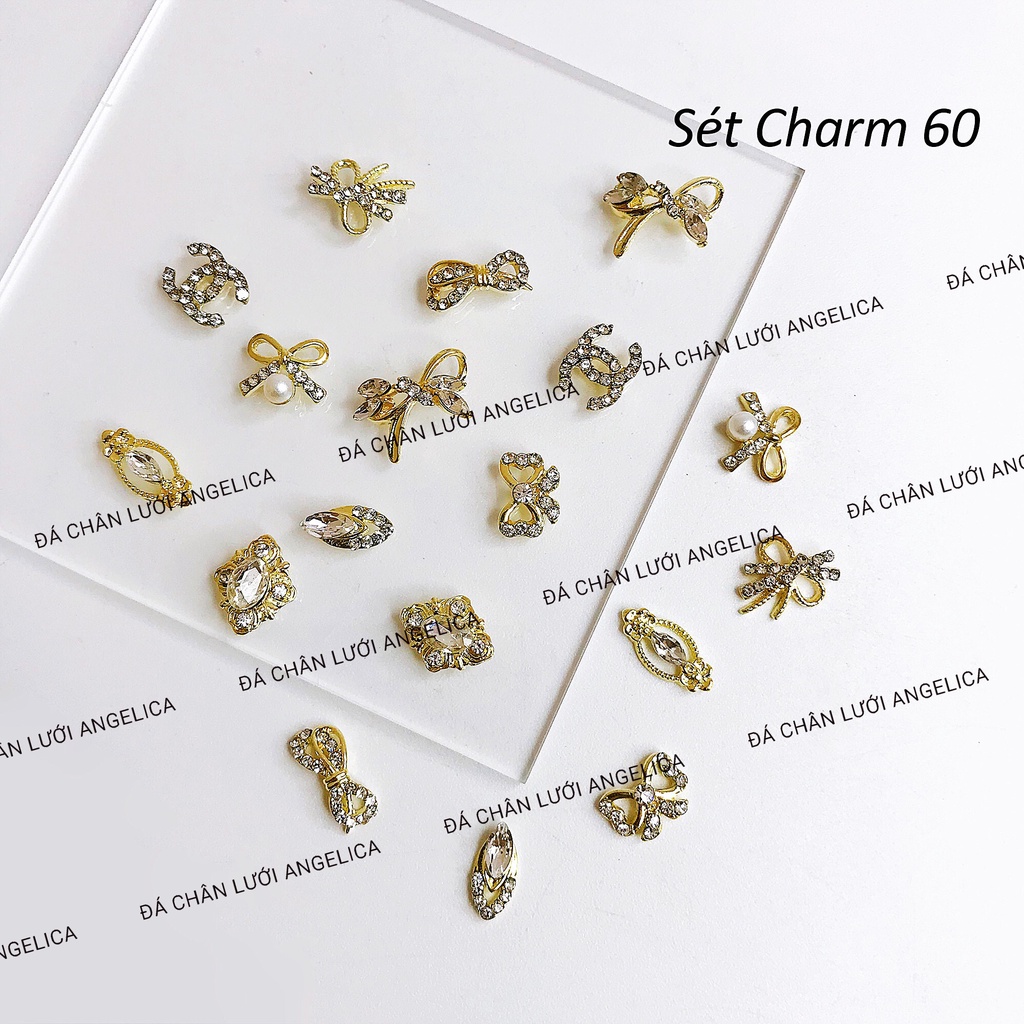 Set Charm Nail Kim Loại Ánh Vàng, Ánh Bạc Trang Trí Móng_Mã: SC_ANGELICA