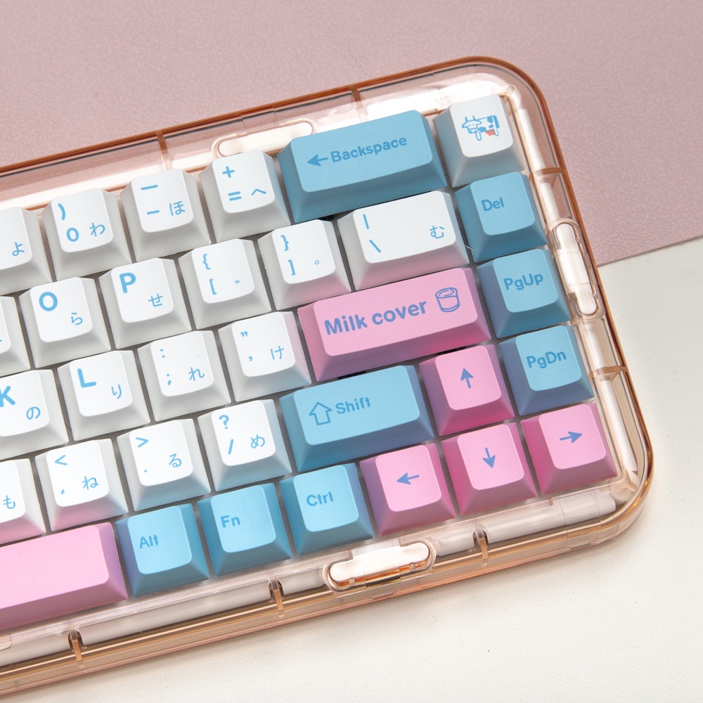 132 phím Milk Cap Keycaps Cherry Profile Nhật Bản PBT Dye Sub bàn phím cơ học Keycap
