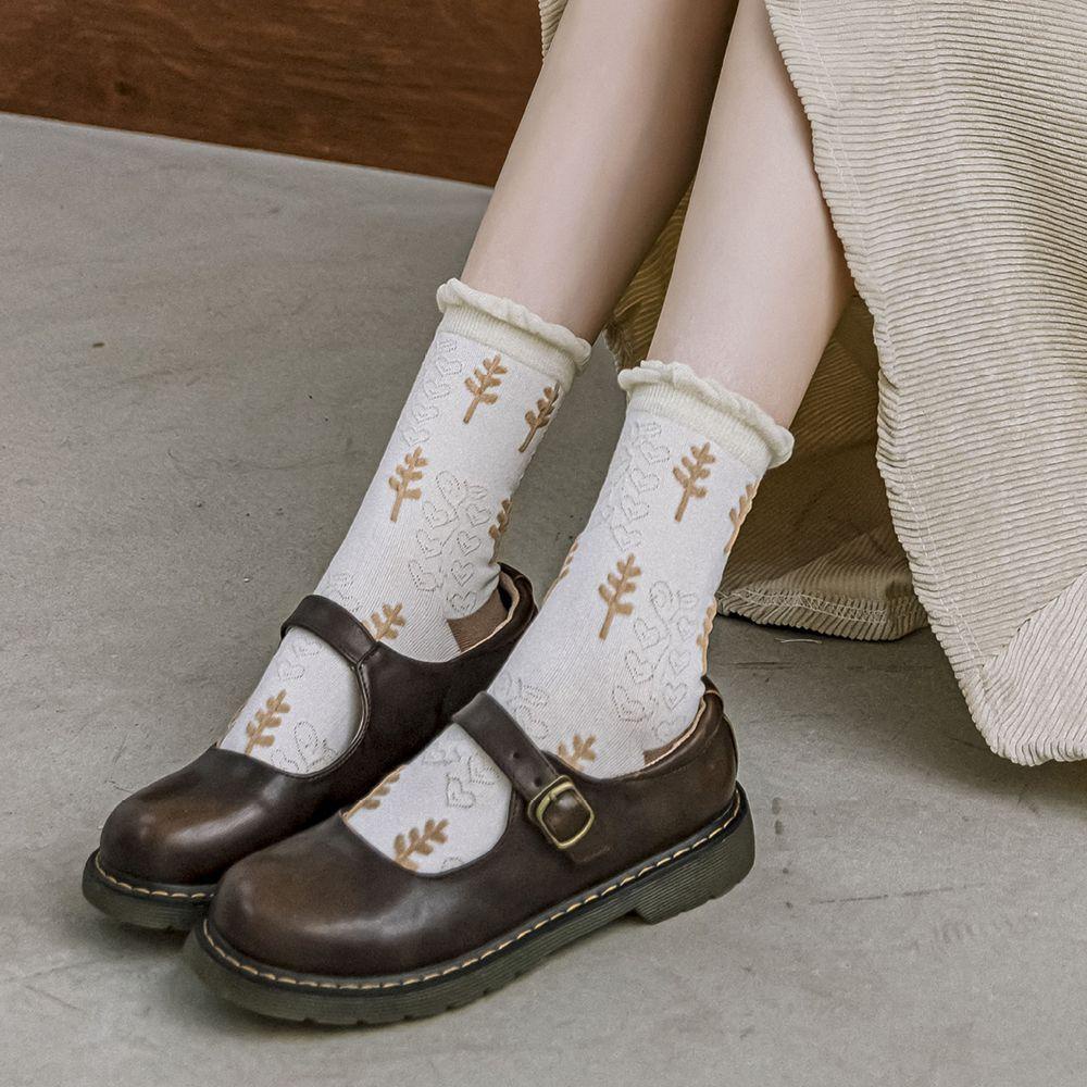 AROMA Vớ Cotton Thoáng Khí Co Giãn Phong Cách Harajuku Ngọt Ngào Cho Nữ