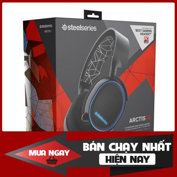 Tai nghe SteelSeries - Arctis 5 Black/White - Chính hãng